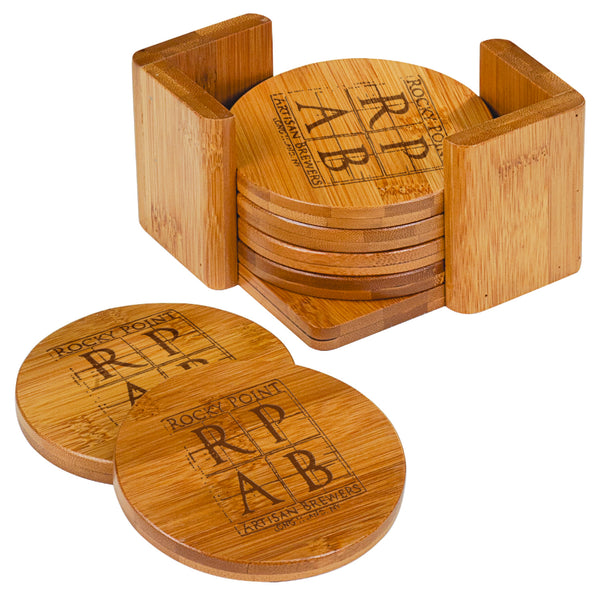 BAMBOO ROUND 6 COASTER SET