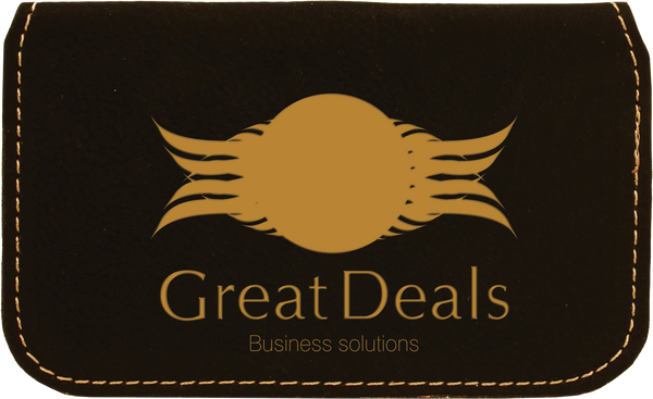 Black Leatherette Flexible Business Card Holder