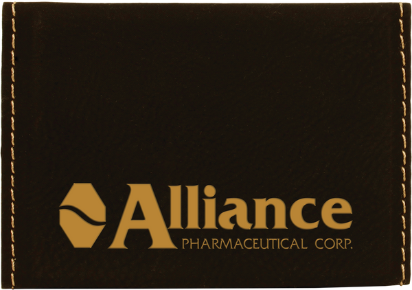 Black Leatherette Hard Business Card Holder