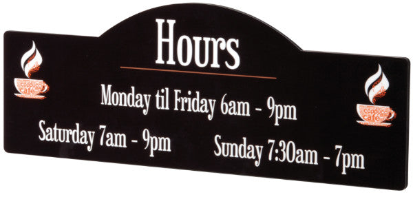 DISPLAY SHAPE GLOSSY HARDBOARD SIGN