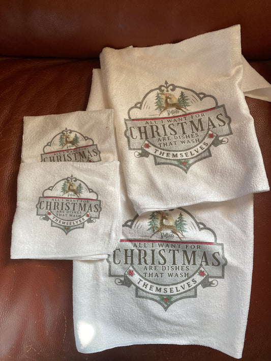 Kitchen Towel set - personalized Dish Towel Set