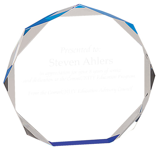 BLUE OCTAGON ACRYLIC