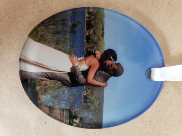 Acrylic Oval Photo Ornament