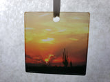 Personalized Acrylic Square Ornament or Sun Catcher