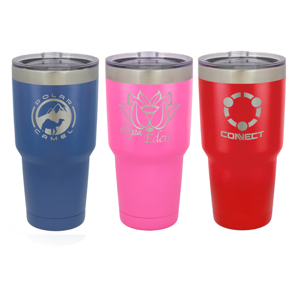 Colored Polar Tumblers Double Walled Travel Mugs - Personalized