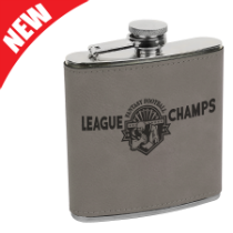 Leatherette Flask Available in 9 Leather Colors, Personalized