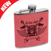 Leatherette Flask Available in 9 Leather Colors, Personalized