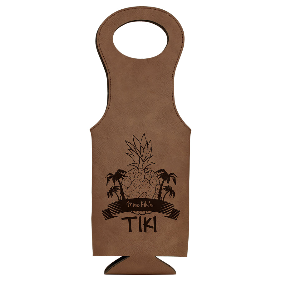 Leatherette Wine Bag - personalized and in 8 colors