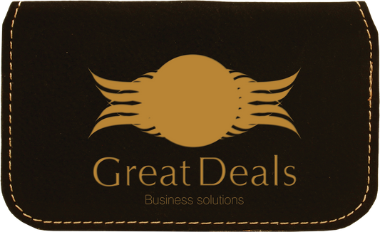 Black Leatherette Flexible Business Card Holder