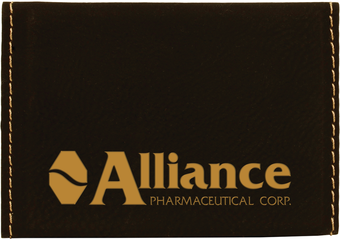 Black Leatherette Hard Business Card Holder