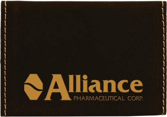 Black Leatherette Hard Business Card Holder