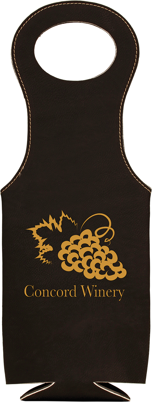 Black Leatherette Wine Bag