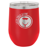 VACUUM INSULATED STEMLESS WINE GLASS - PERSONALIZE - 15 COLORS AVAILABLE