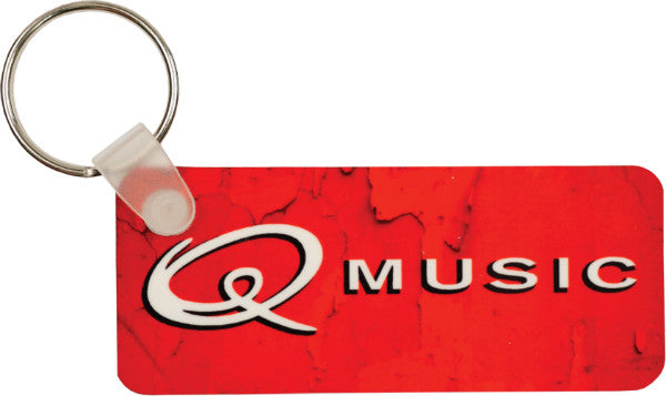 GLOSSY PLASTIC RECTANGLE KEY CHAIN