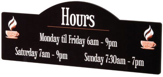 DISPLAY SHAPE GLOSSY HARDBOARD SIGN