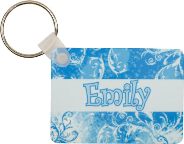 RECTANGLE GLOSSY ALUMINUM RECTANGLE KEY CHAIN