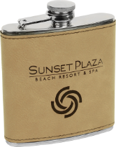Leatherette Flask Available in 9 Leather Colors, Personalized